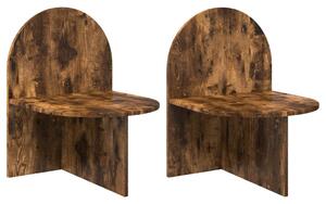 VidaXL Éjjeli asztal 2 pcs Füstös Tölgy 48 x 49 x 65 cm Mérnöki fa