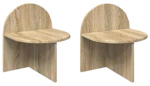 VidaXL Éjjeli asztal 2 pcs Sonoma Tölgy 40 x 35,5 x 45,5 cm Mérnöki fa