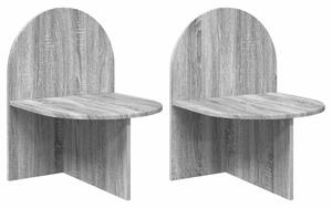 VidaXL Éjjeli asztal 2 pcs Szürke Sonoma 48 x 49 x 65 cm Mérnöki fa