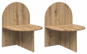 VidaXL Éjjeli asztal 2 pcs Kézműves Tölgy 48 x 49 x 65 cm Mérnöki fa