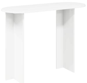 Konzolasztal tárolóval Fehér 100 x 39,5 x 75 cm Szerelt Fa