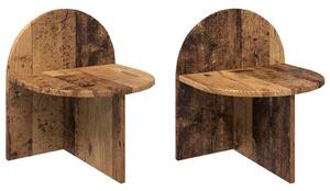 VidaXL Éjjeli asztal 2 pcs Antik Fa 40 x 35,5 x 45,5 cm Mérnöki fa