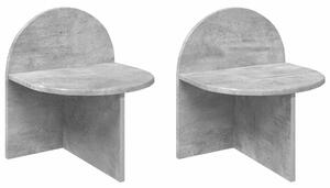 VidaXL Éjjeli asztal 2 pcs Betonszürke 40 x 35,5 x 45,5 cm Mérnöki fa