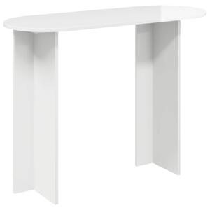 Konzolasztal Magasfényű Fehér 100 x 39,5 x 75 cm Szerelt Fa