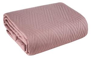 Rózsaszín modern ágytakaró geometrikus mintával