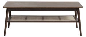 Barna dohányzóasztal tölgyfa dekoros asztallappal 60x120 cm Barrali – Unique Furniture