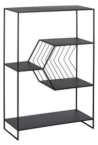 Fekete fém polcos állvány 80x120 cm – Ixia
