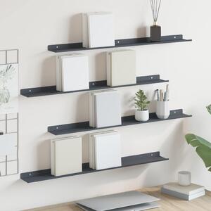 Lebegő polc 4 pcs Antracit 80 x 9 x 2,5 cm Acél