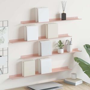 Lebegő polc 4 pcs Rózsaszín 80 x 9 x 2,5 cm Acél