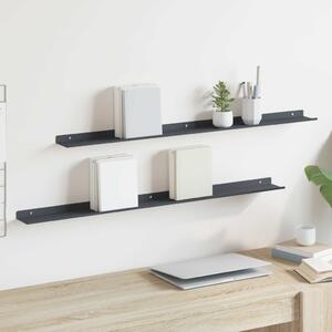 Lebegő polc 2 pcs Antracit 100 x 9 x 2,5 cm Acél