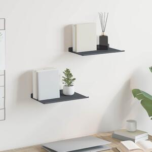 Lebegő polc 2 pcs Antracit 30 x 18 x 2,5 cm Acél