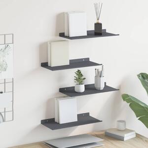 Lebegő polc 4 pcs Antracit 40 x 18 x 2,5 cm Acél