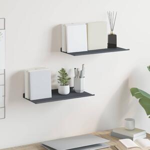 Lebegő polc 2 pcs Antracit 40 x 18 x 2,5 cm Acél