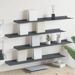 Lebegő polc 4 pcs Antracit 100 x 18 x 2,5 cm Acél