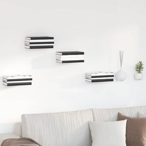 Lebegő polc polcokkal tárolóval 4 pcs Fehér 6 x 10,8 x 6,6 cm