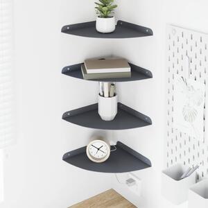 Lebegő polc polcokkal tárolóval 4 pcs Antracit 24 x 24 x 2,3 cm