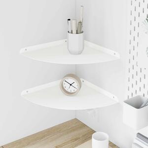 Lebegő polc polcokkal tárolóval 2 pcs Fehér 30 x 30 x 2 cm