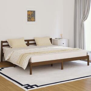 VidaXL mézbarna tömör fenyőfa ágykeret 200 x 200 cm