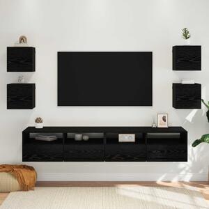 Fali TV Szekrény 4 pcs Fekete Tölgy 30,5 x 30 x 30 cm