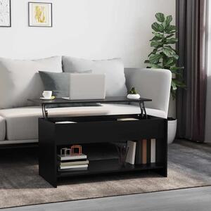 Fekete szerelt fa dohányzóasztal 102x50x52,5 cm