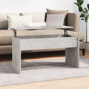 Betonszürke szerelt fa dohányzóasztal 102 x 50,5 x 52,5 cm
