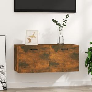 Füstös tölgy színű szerelt fa faliszekrény 80 x 36,5 x 35 cm