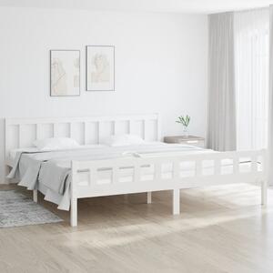 Fehér tömör fa ágykeret 160 x 200 cm