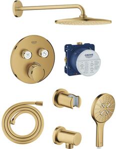 Grohe zuhanyrendszer termosztátos csapteleppel szálcsiszolt cool sunrise GBAL12