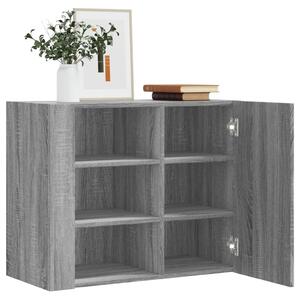 Szürke sonoma színű szerelt fa faliszekrény 75 x 35 x 60 cm