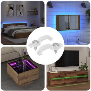 LED szalagklipszek 2 pcs Átlátszó 23,8 x 7,3 x 4,3 mm