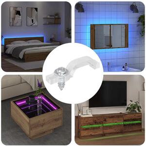 LED szalagklipszek 12 pcs Átlátszó 23,8 x 7,3 x 4,3 mm