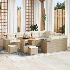 Kerti Kanapé Szett 12 pcs Beige és krém 80 x 80 x 71 cm
