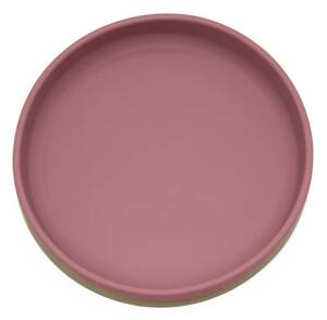 PETITE&MARS Szilikon tányér tapadókoronggal TAKE&MATCH Dusty Rose 6m+