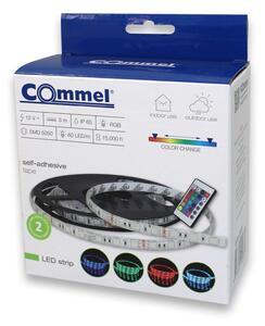 Commel LED szalag 5050 SMD (60 led fény/méter) RGB színes, távirányítóval 5 m