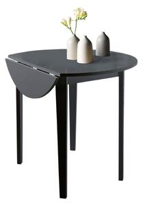 Trento Quer fekete asztal lehajtható asztallappal, ⌀ 92 cm - Støraa