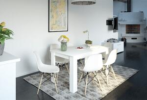 KONDELA Étkezőasztal, fehér, 140x80 cm, GENERAL NEW