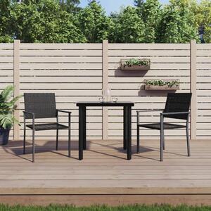 3 részes polyrattan és acél kerti étkezőgarnitúra