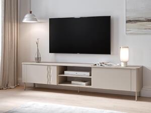 TV-állvány Tortesi 103, Közepes sűrűségű farostlemez, Laminált forgácslap, 49x200x41cm, Kasmír