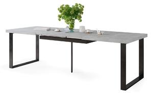 AVELLA Világos Atelier Beton - Loft stílusú asztal nappaliba/étkezőbe kinyitható akár 3,1 m-ig!