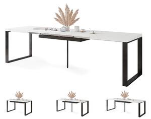 AVARI Fehér matt – Loft stílusú étkező/nappali asztal mely 270 cm bővíthető!