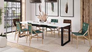 AVARI Fehér matt – Loft stílusú étkező/nappali asztal mely 270 cm bővíthető!