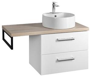Aqualine Aqualine, VEGA Fürdőszobabútor garnitúra, szélesség 97,5 cm, fehér/tölgy platina, VG064-02