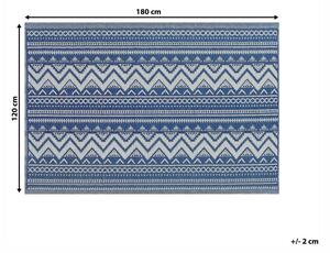 Kék geometrikus szőnyeg 120 x 180 cm NAGPUR