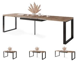 AVARI Craft Tobacco tölgy - Loft stílusú étkező/nappali asztal mely 270 cm-re bővíthető!
