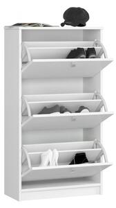 ROKO 3 cipőtartó szekrény, 60x112,5x28,5, tölgy sonoma/fehér