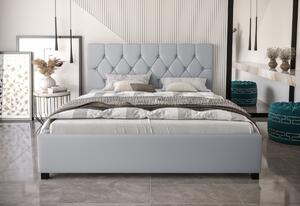 HILARY kárpitozott ágy + matrac + ágyrács, 160x200, sioux grey