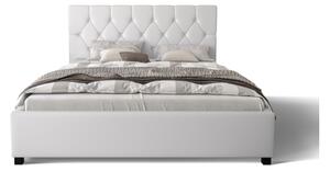 HILARY kárpitozott ágy + matrac, 140x200, sioux white