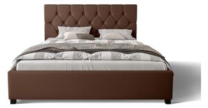 HILARY kárpitozott ágy + matrac, 140x200, sioux brown