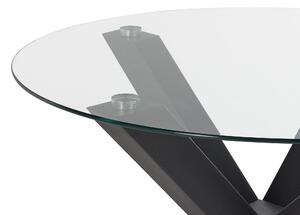 Fekete Kerek Étkezőasztal ⌀ 100 cm OTIUM