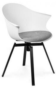 SIGNE modern szék - fehér/fekete/szürke